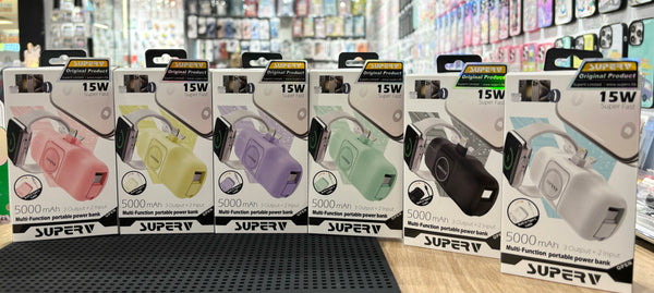 【門市發售】SuperV 直插式多功能5000mAh 外置充電器（Lightning 頭）（Power 31）（只限香港發售，不設平郵）